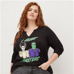 Torrid Universal Monsters Bride Frankenstein long sleeve 2x 2 18 20 Halloween